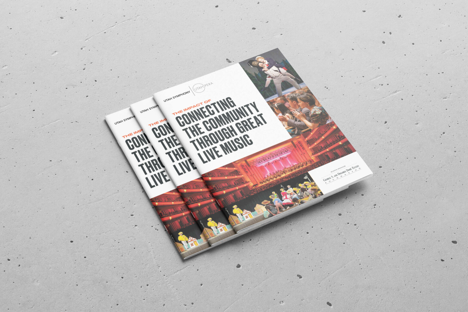 A mockup of the cover of the 2022-24 Utah Symphony | Utah Opera Report to the Community